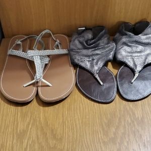 2 pr NEW sandals! one candies & one nordstrom, both big girls size 6/women's 8!!